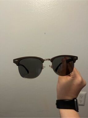 PUGS Gear M8 Brownline Medal-Style Sunglasses UV400